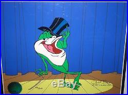 Chuck Jones Signed Michigan J Frog Warner Bros Cel Michigan J Frog V Cell Rare