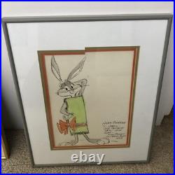 Chuck Jones Signed Original Drawings Bugs Bunny & Santa (Warner Bros Provenance)