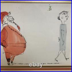 Chuck Jones Signed Original Drawings Bugs Bunny & Santa (Warner Bros Provenance)