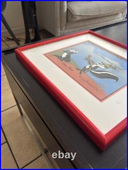 Chuck Jones Signed Pepe Le Pew Cel #189/200 Framed WB Art