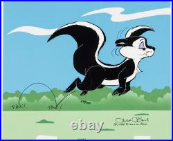 Chuck Jones Signed Pepe Le Pew & Penelope Le Pursuit Sold Out Double Cel Suite