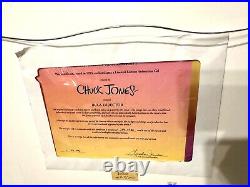 Chuck Jones Signed Print Hand Painted Limited Edition Sericel COA & Signature VG