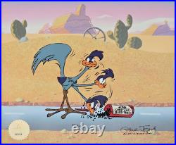 Chuck Jones Signed Road Runner & Wile Coyote ACME BIRD SEED Art Cel