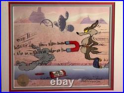 Chuck Jones Signed Road Runner & Wile Coyote ACME BIRD SEED Cel Ltd Edition