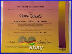 Chuck Jones Signed Road Runner & Wile Coyote ACME BIRD SEED Cel Ltd Edition