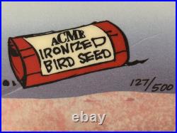 Chuck Jones Signed Road Runner & Wile Coyote ACME BIRD SEED Cel Ltd Edition