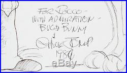 Chuck Jones Signed Sketch Bugs Bunny COA JSA