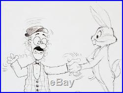 Chuck Jones Signed Sketch Bugs Bunny COA JSA