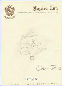 Chuck Jones- Signed Sketch of Daffy Duck