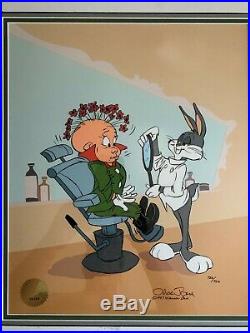 Chuck Jones Signed Warner Bros. Rabbit of Seville III Bugs Bunny & Elmer Fudd