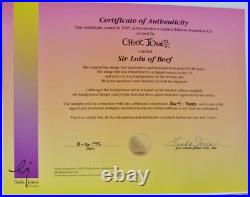 Chuck Jones Sir Loin of Beef Bugs Bunny Hand Signed painted Looney Tunes cel
