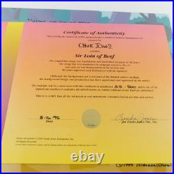 Chuck Jones Sir Loin of Beef Bugs Bunny Hand Signed painted Looney Tunes cel