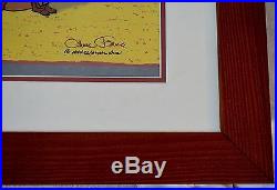 Chuck Jones The Nuerotic Coyote Animation Cel Signed/ #464/500/ Coa/ Prof Framed