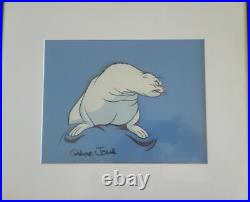 Chuck Jones The White Seal Animation Production Cel Signed Matted Framed c1975