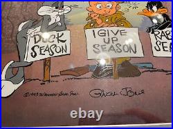Chuck Jones Warner Bros Cel Limited Edition Looney Tunes Signed I Give Up Season