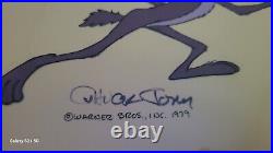 Chuck Jones Wile E. Coyote Animation Cartoon Production Cel Signed w COA
