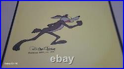 Chuck Jones Wile E. Coyote Animation Cartoon Production Cel Signed w COA