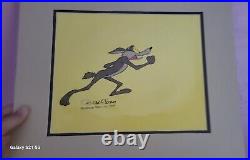 Chuck Jones Wile E. Coyote Animation Cartoon Production Cel Signed w COA