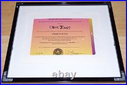 Chuck Jones Wile E Coyote Chariots Of Fur Framed Orig 1994 Production Cel Signed