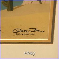 Chuck Jones Wile E Coyote Chariots Of Fur Framed Orig 1994 Production Cel Signed