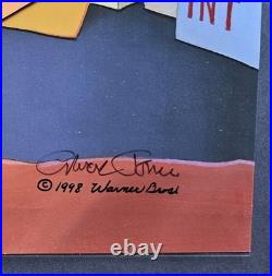 Chuck Jones Wile E. Coyote Hand Signed 32/200 painted Looney Tunes sericel
