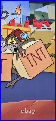 Chuck Jones Wile E. Coyote Hand Signed 32/200 painted Looney Tunes sericel