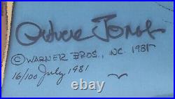 Chuck Jones Wile E. Coyote Roadrunner Animation Cel Signed 16/100. ACME Batman