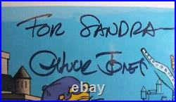Chuck Jones, autograph hand signed illustration for Funnyworld cover