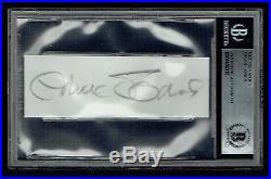 Chuck Jones (d 2002) signed autograph 1x3.5 cut Looney Tunes Beckett BAS Slabbed