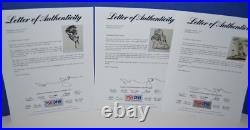 Chuck Jones signed 6 Life Art Drawings Collectables + 6 PSA certs Ltd. Rare