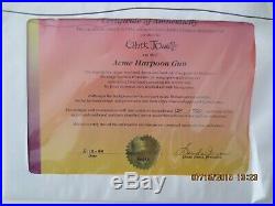 Chuck Jones signed Acme Harpoon Gun Road Runner #124/750. COA $499 10 days only