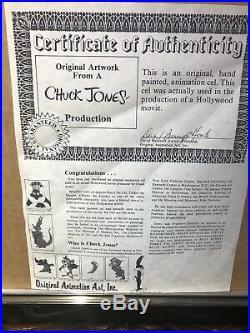 Chuck Jones signed Bugs Bunny Original Production Animation Cel