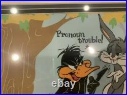 Chuck Jones signed Bugs Bunny Pronoun Trouble limited edition cel 1988 animation