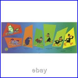 Chuck Jones signed Looney Tunes limited edition art Evolution Of Daffy COA