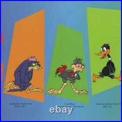 Chuck Jones signed Looney Tunes limited edition art Evolution Of Daffy COA