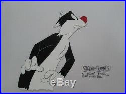 Chuck Jones signed Sylvester production Cel Father of the Bird signed twice