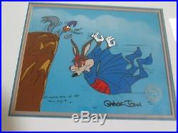 Chuck Jones signed Wile Coyote & Roadrunner limited edition cel 1981 100 made