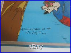 Chuck Jones signed Wile Coyote & Roadrunner limited edition cel 1981 100 made