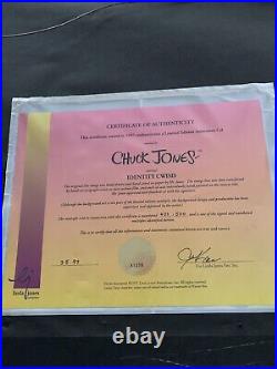 Chuck Jones signed bugs bunny Identity Cwisis Limited Edition Daffy Duck