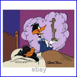 Chuck Jones signed limited edition sericel Daffy Ducks Impossible Dream COA
