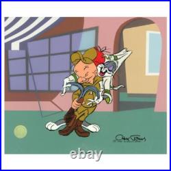Chuck Jones signed limited edition sericel Let Me Straighten Your Tie COA