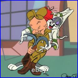 Chuck Jones signed limited edition sericel Let Me Straighten Your Tie COA