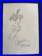 Chuck jones drawing and painting on old paper signed stamped vintage