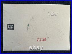Chuck jones drawing and painting on old paper signed stamped vintage