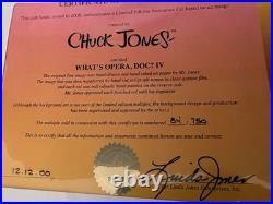 Chuck jones signed animation cel what's opera doc bugs bunny looney tunes withcoa