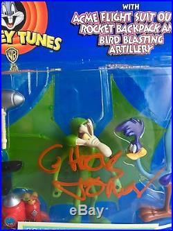 Chuck jones signed autograph looney tunes road runner wile e. Coyote figure JSA
