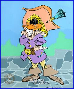 DAFFY CAVALIER Hand Signed Chuck Jones. Ltd. Ed. Cel Daffy Duck Looney Tunes