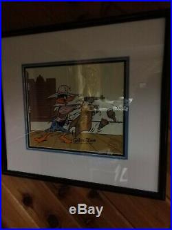 DAFFY DUCK 1988 animation cel signed and numbered by CHUCK JONES