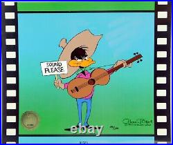DAFFY Duck Chuck Jones Signed Cel Limited Edition Musician Guitar Music Art Cell