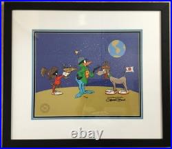 DUCK DODGERS Animation Cel Daffy Marvin K-9 L/E S/N Chuck Jones Custom Framed
